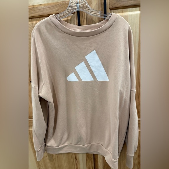 adidas Sweaters - Adidas Women’s Tan/Beige Sporty Comfy Athletic Crewneck Sweatshirt